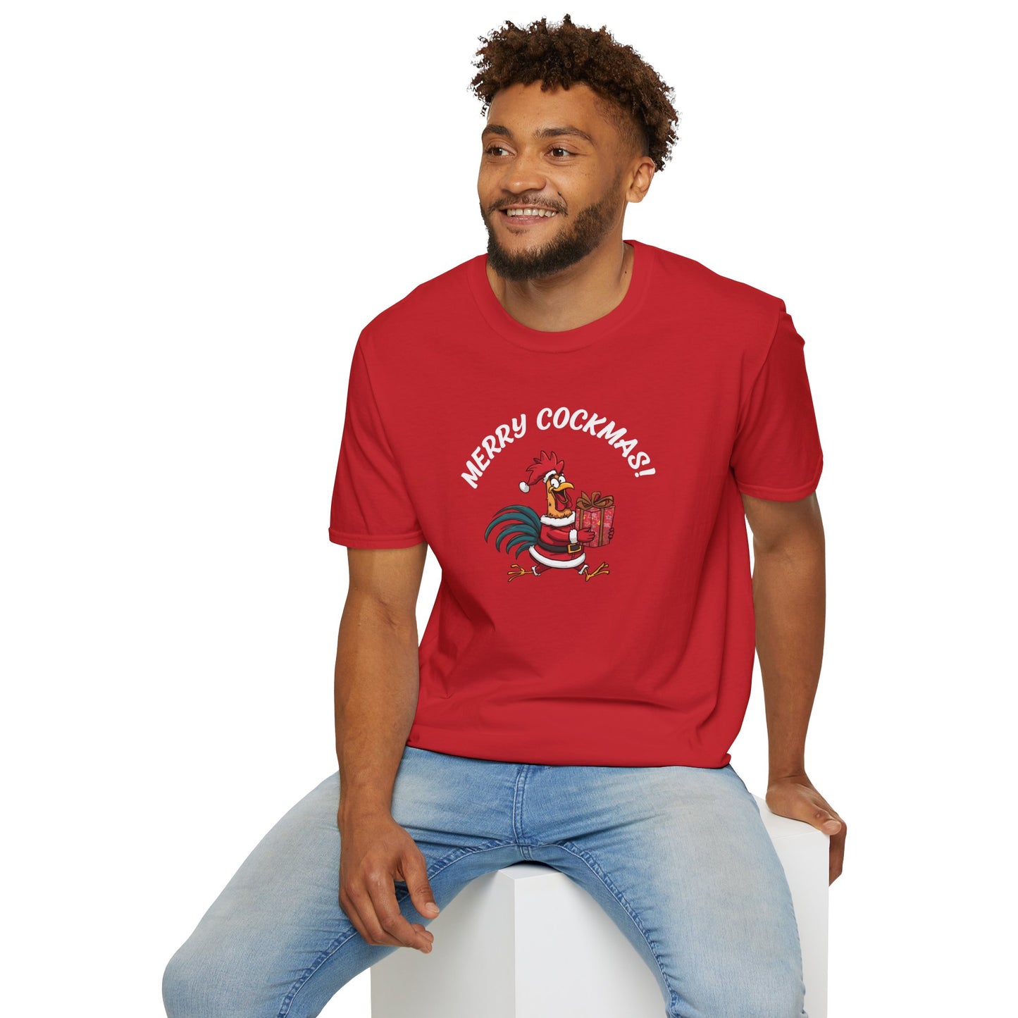 Merry Cockmas! Rooster Christmas Unisex T-Shirt