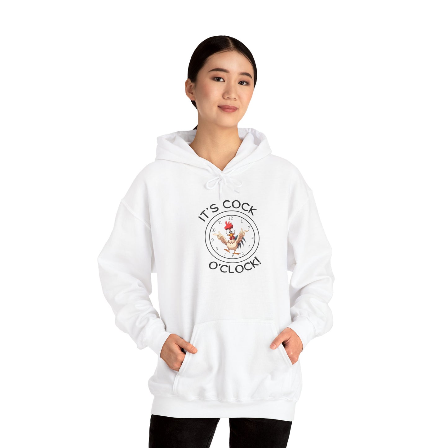 "It's Cock O'Clock" Rooster Unisex Pullover Hoodie