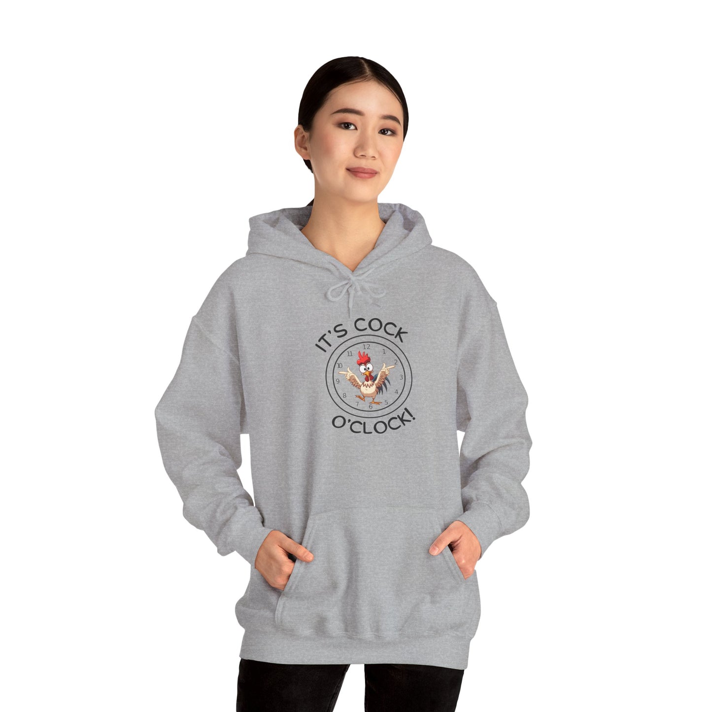 "It's Cock O'Clock" Rooster Unisex Pullover Hoodie