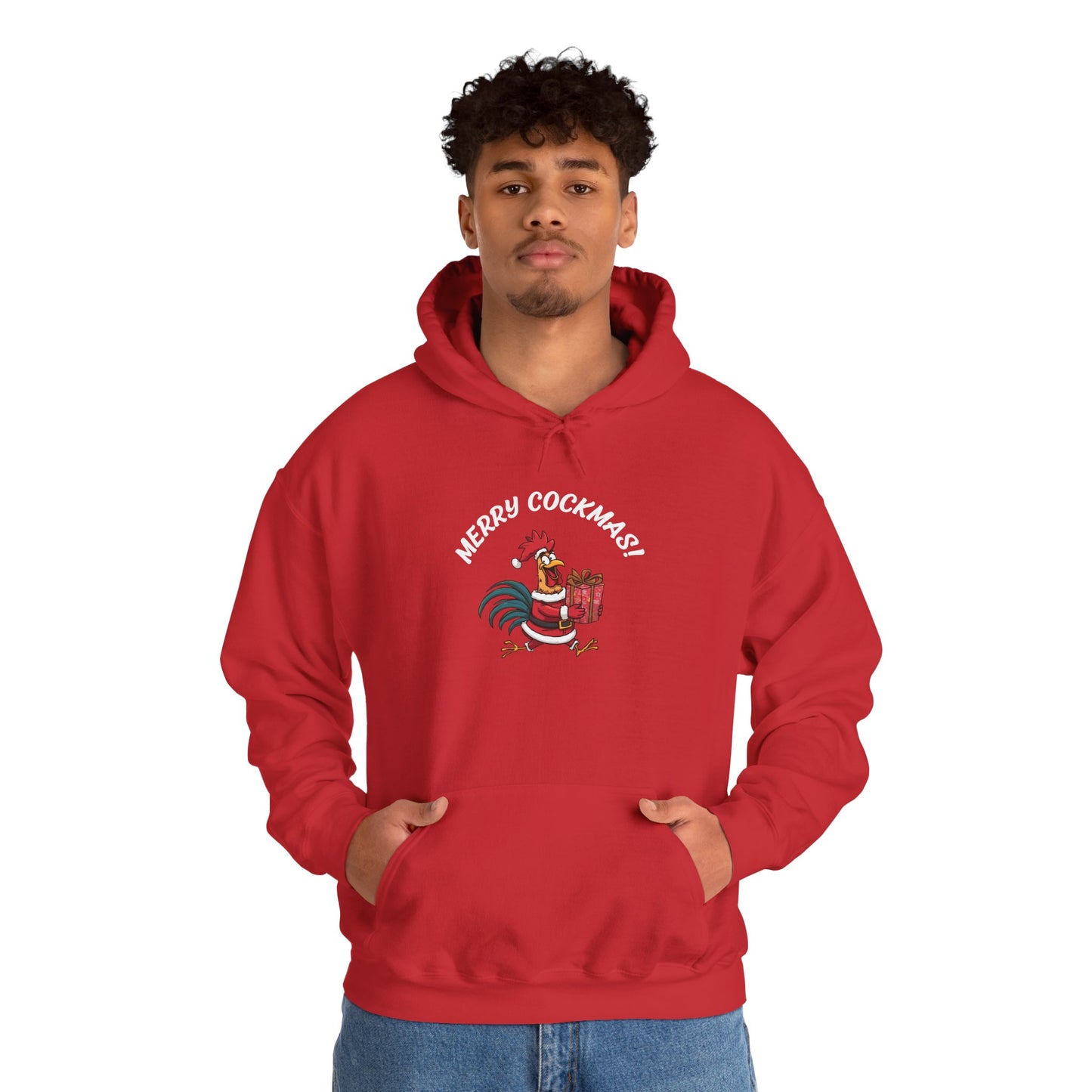 Merry Cockmas Pullover Hoodie — Unisex Graphic Sweatshirt