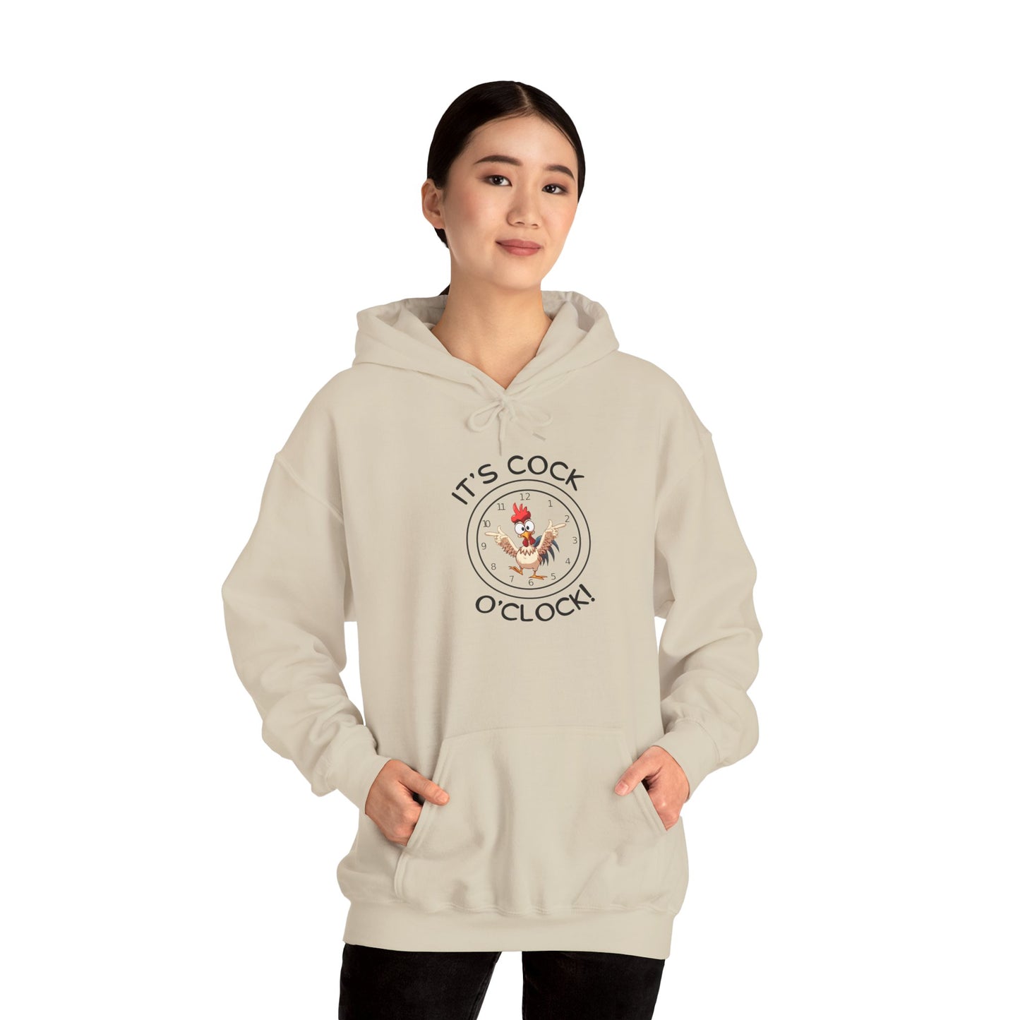 "It's Cock O'Clock" Rooster Unisex Pullover Hoodie
