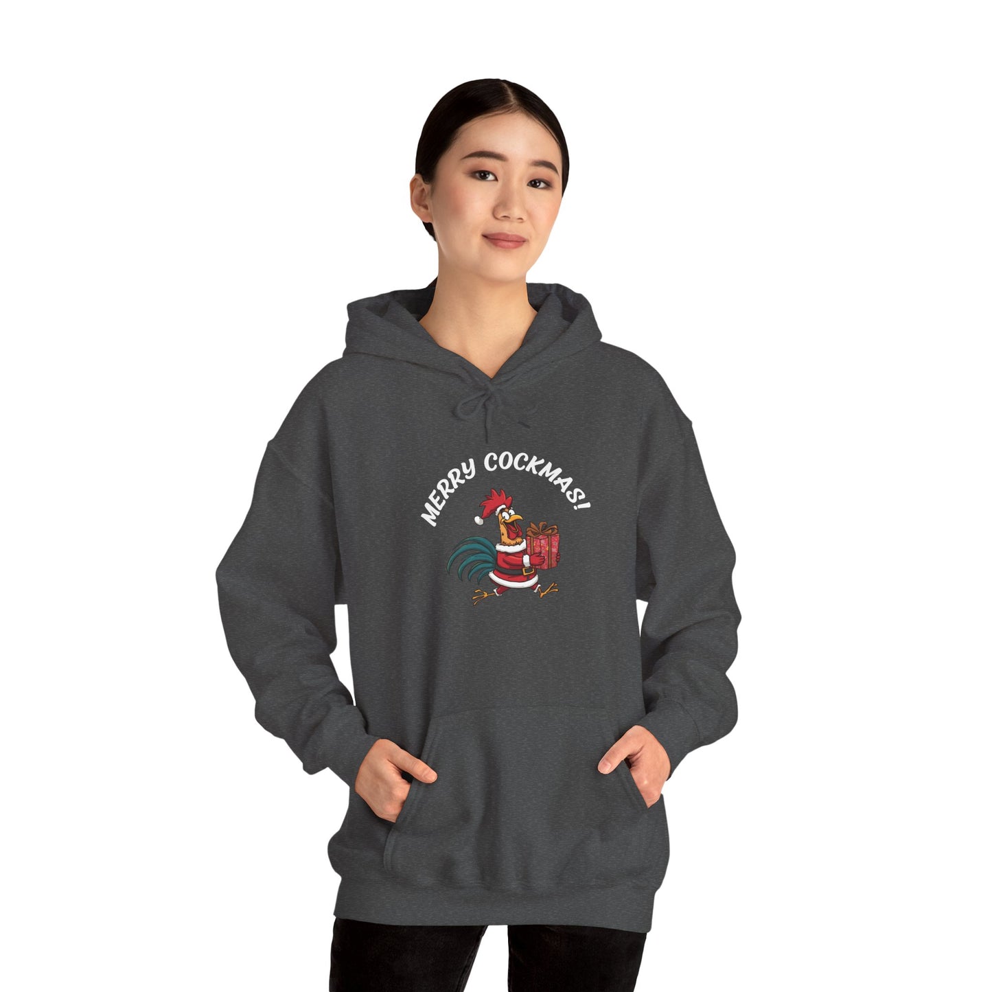 Merry Cockmas Pullover Hoodie — Unisex Graphic Sweatshirt