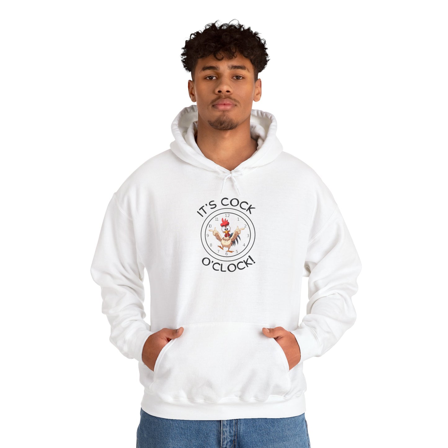 "It's Cock O'Clock" Rooster Unisex Pullover Hoodie