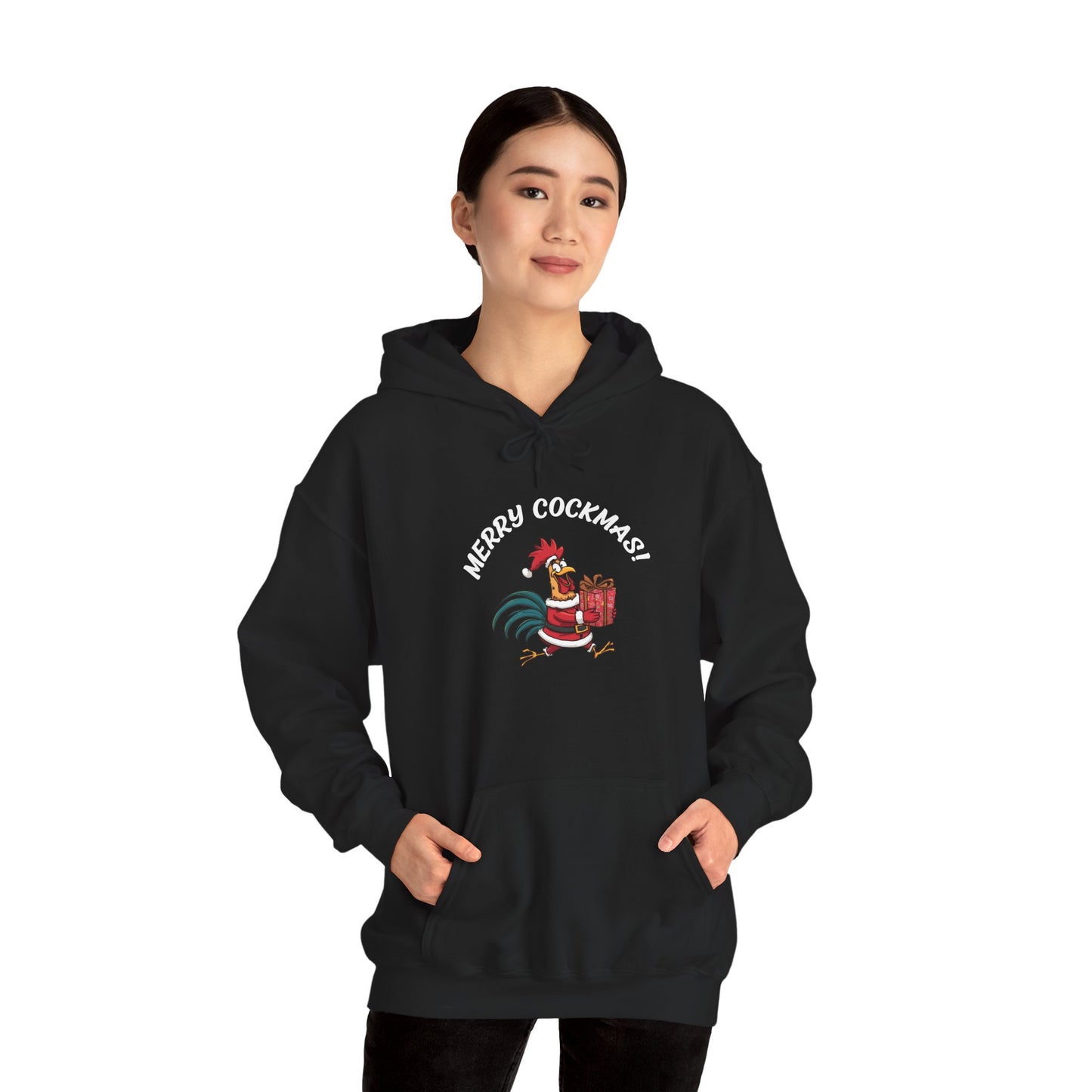Merry Cockmas Pullover Hoodie — Unisex Graphic Sweatshirt