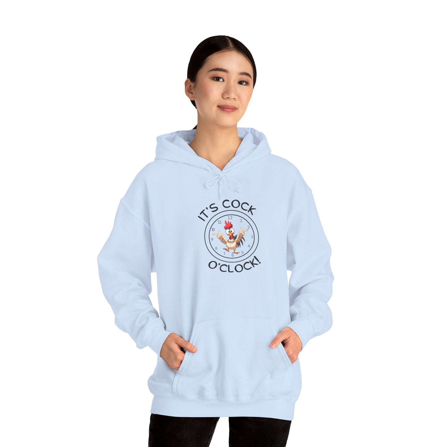 "It's Cock O'Clock" Rooster Unisex Pullover Hoodie