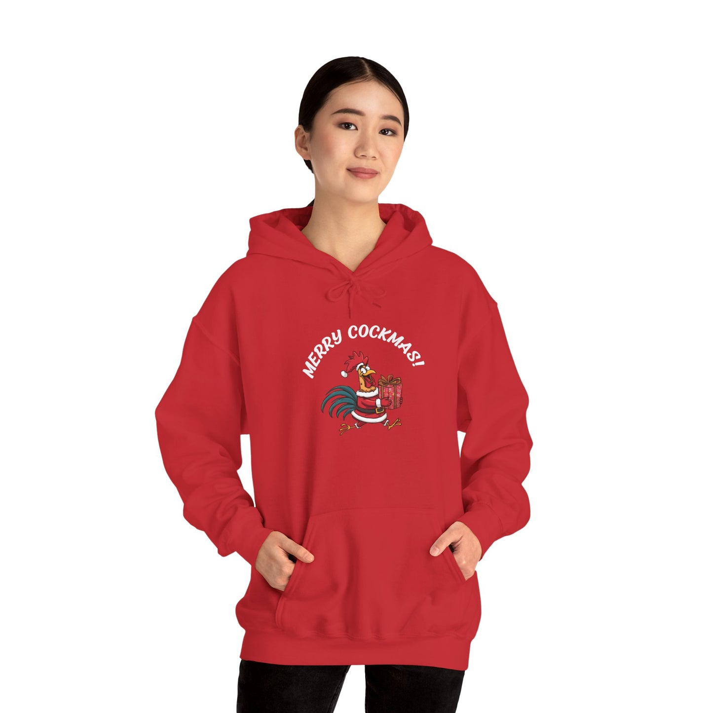 Merry Cockmas Pullover Hoodie — Unisex Graphic Sweatshirt
