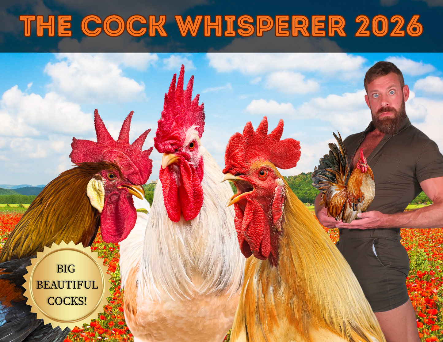 The Cock Whisperer 2026 Wall Calendar