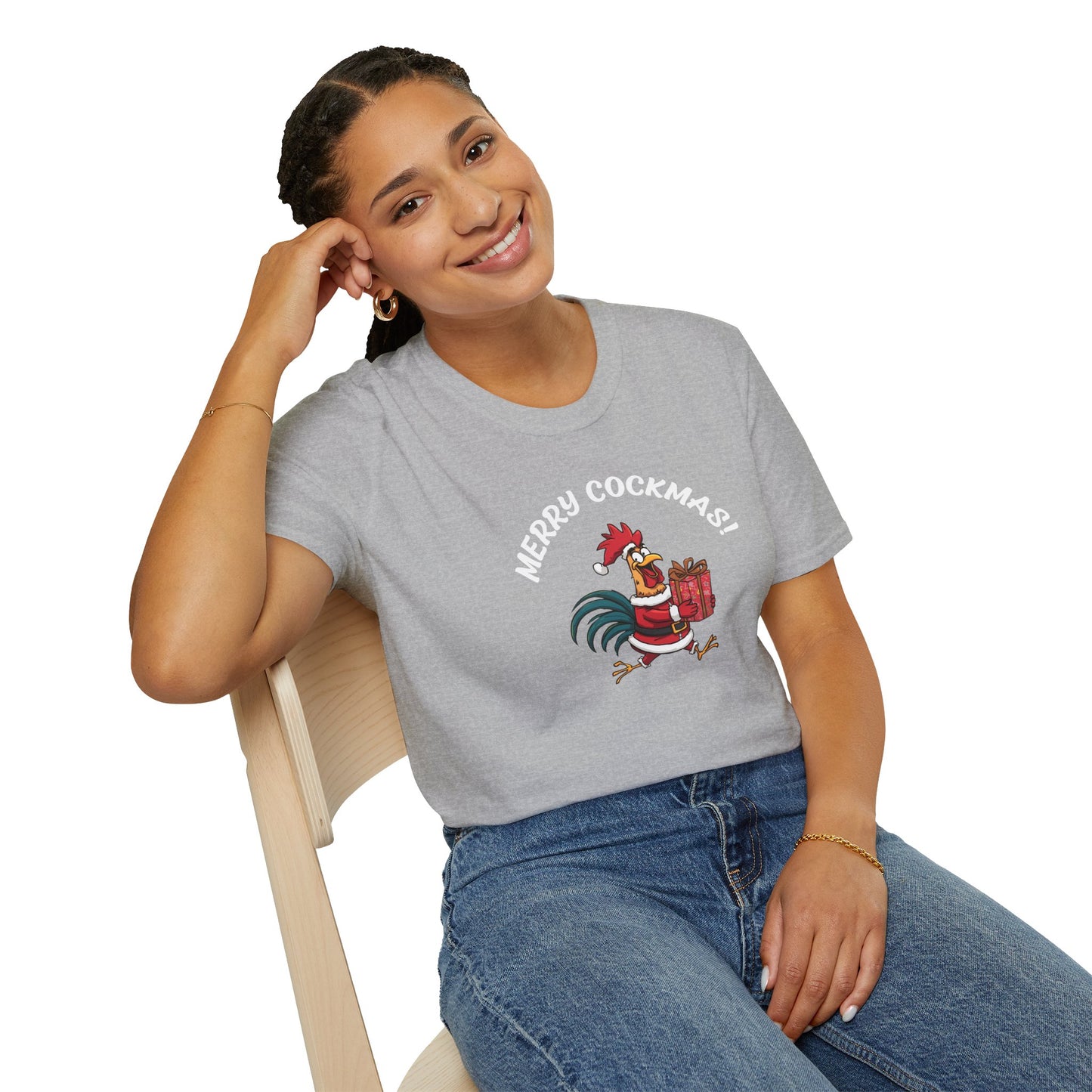 Merry Cockmas! Rooster Christmas Unisex T-Shirt