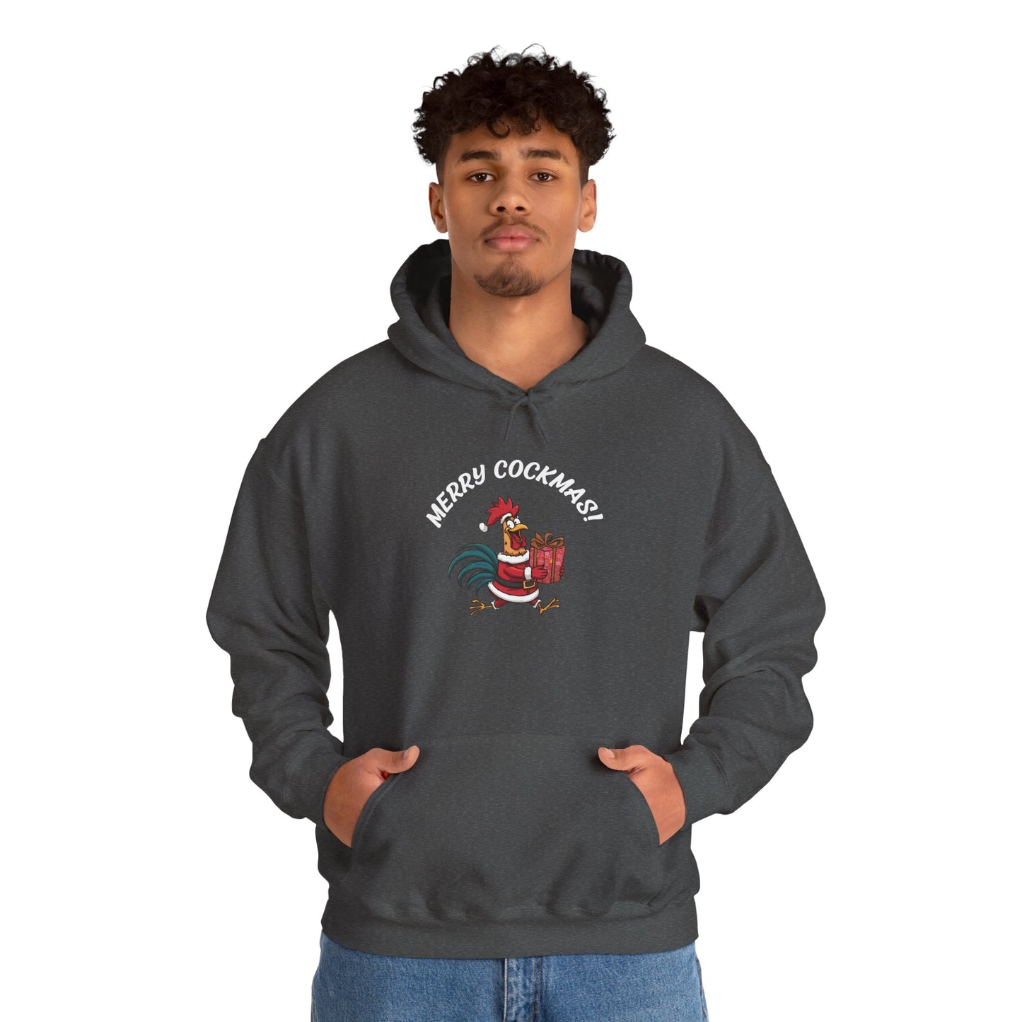 Merry Cockmas Pullover Hoodie — Unisex Graphic Sweatshirt