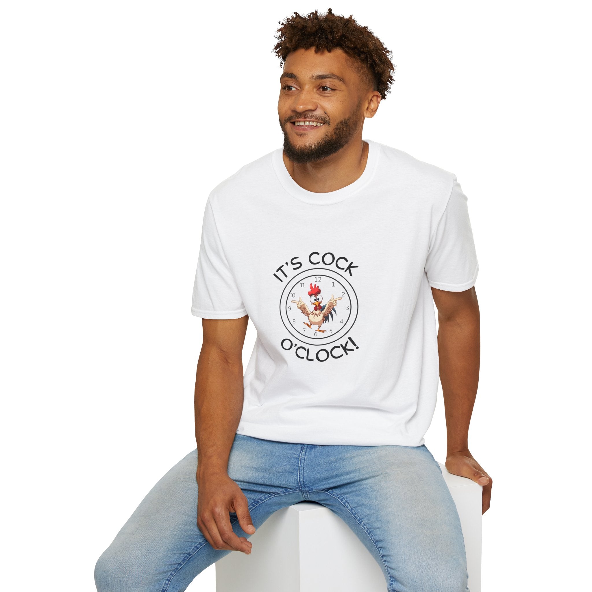 Cock O'Clock T-Shirt — Rooster Unisex Graphic Tee – Jake's Chicken