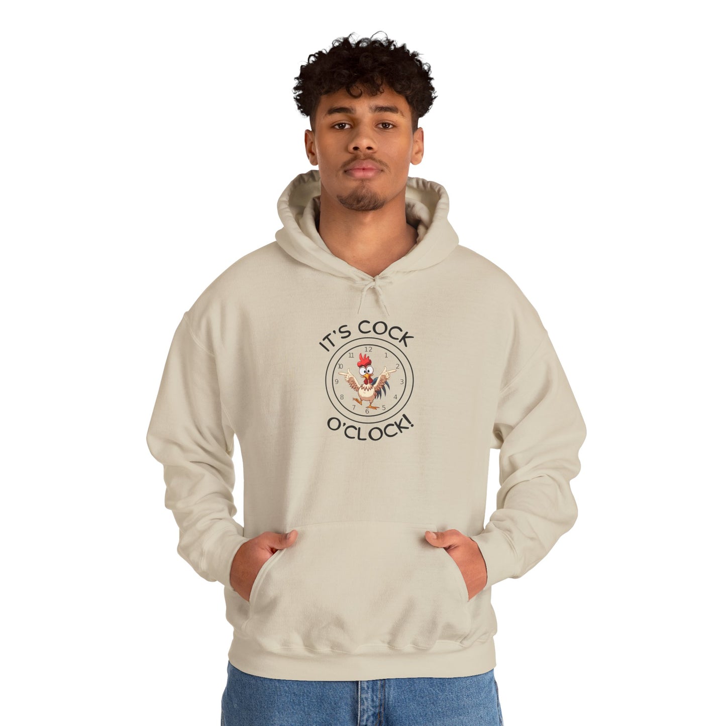"It's Cock O'Clock" Rooster Unisex Pullover Hoodie