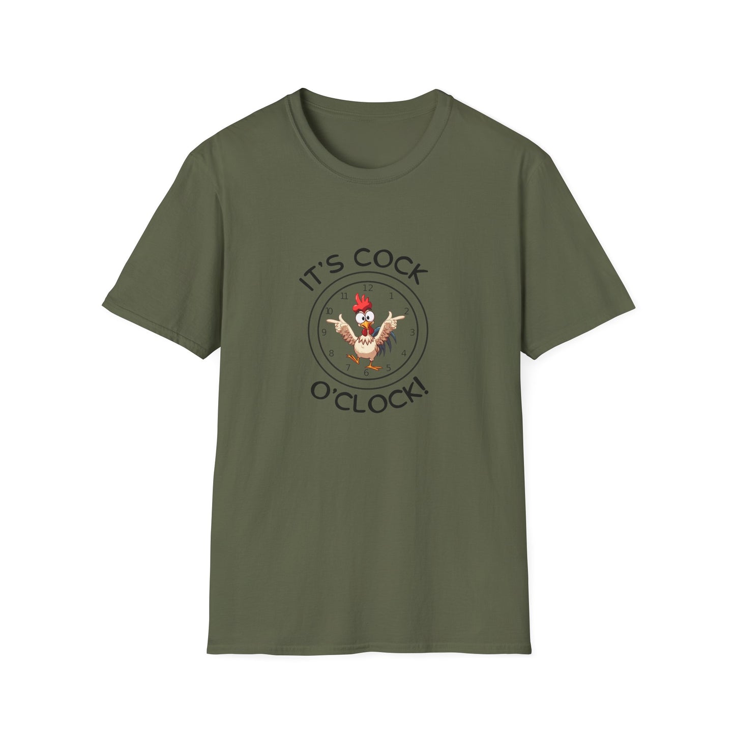 Cock O'Clock T-Shirt — Rooster Unisex Graphic Tee