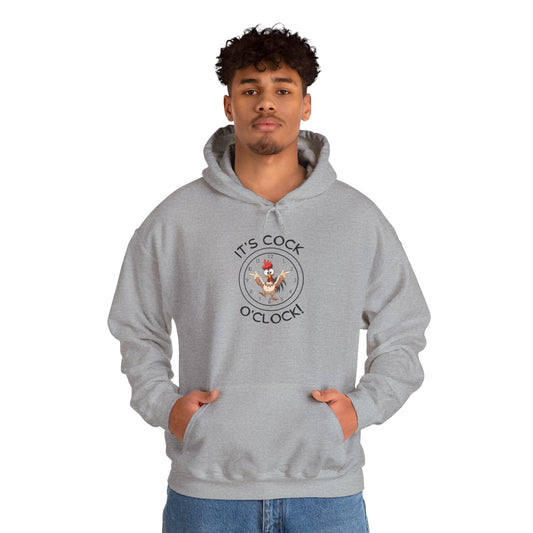 "It's Cock O'Clock" Rooster Unisex Pullover Hoodie
