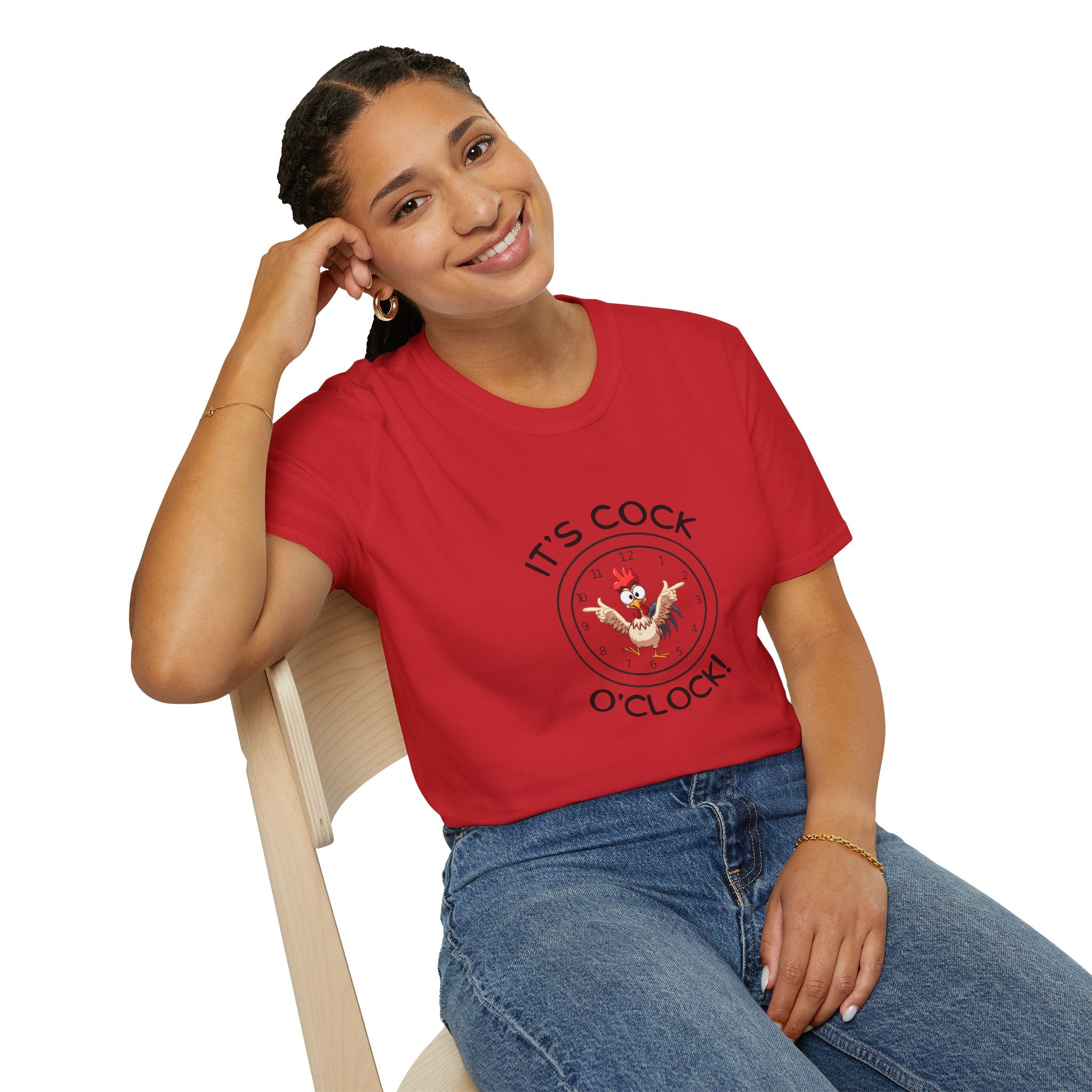Cock O'Clock T-Shirt — Rooster Unisex Graphic Tee – Jake's Chicken