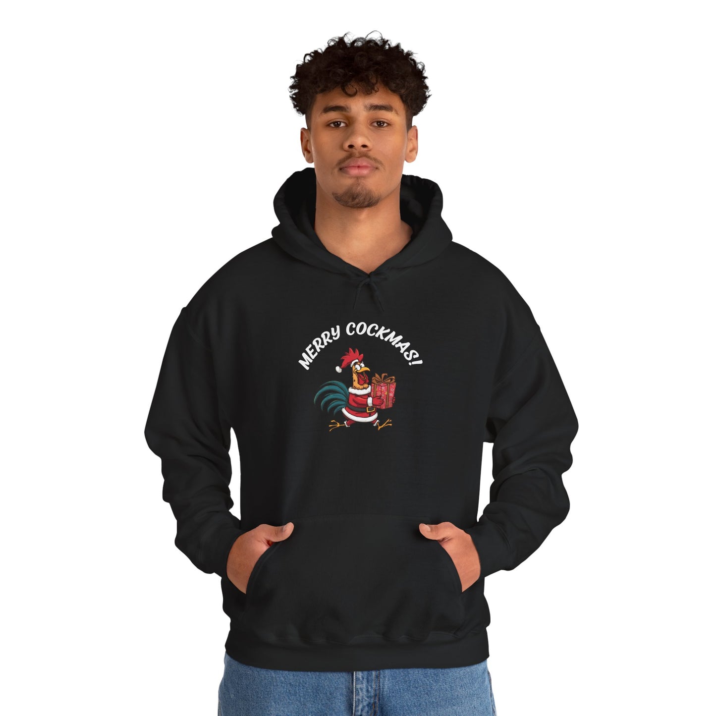 Merry Cockmas Pullover Hoodie — Unisex Graphic Sweatshirt
