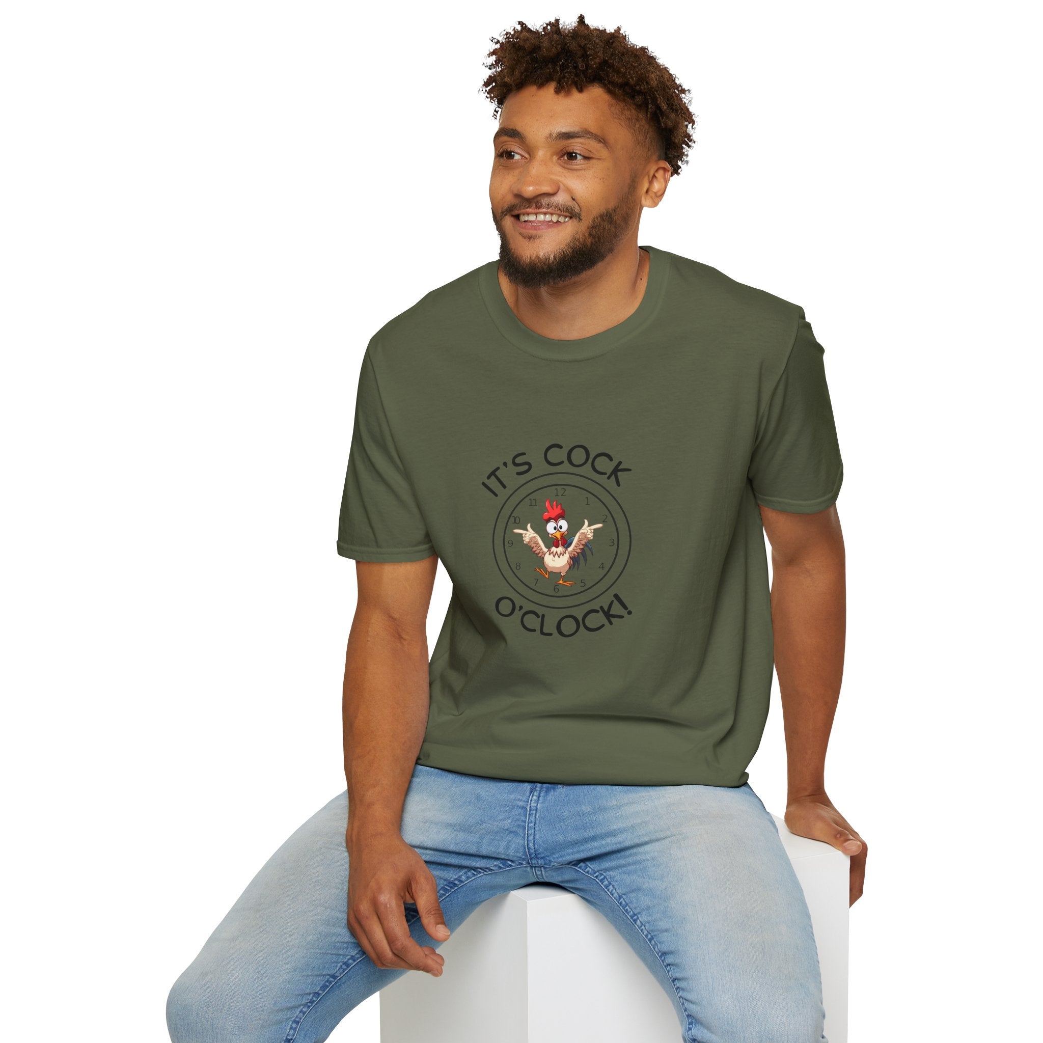 Cock O'Clock T-Shirt — Rooster Unisex Graphic Tee – Jake's Chicken