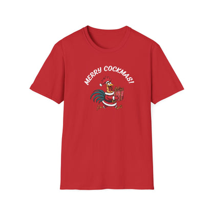 Merry Cockmas! Rooster Christmas Unisex T-Shirt