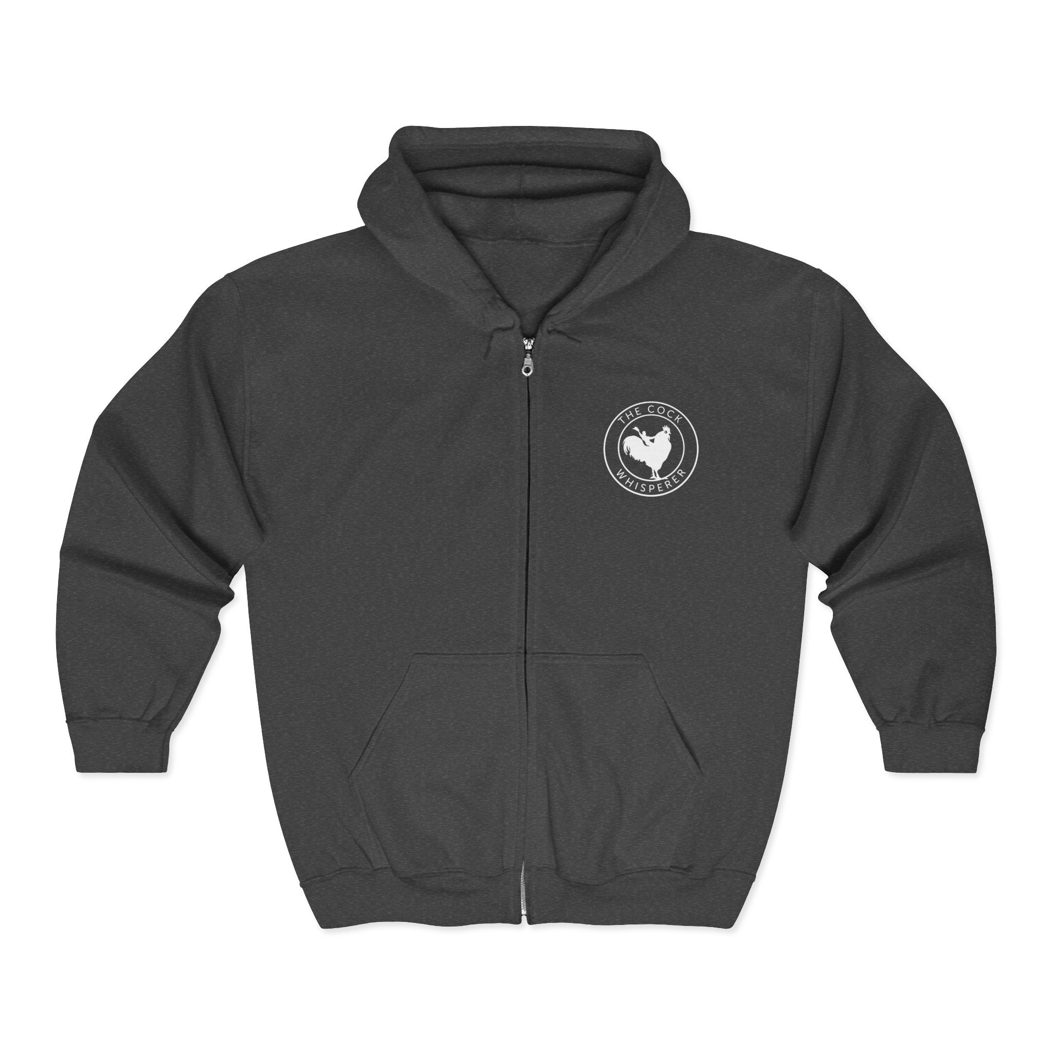 The Cock Whisperer Full Zip Hooded Sweatshirt – Jake's Chicken Shack
