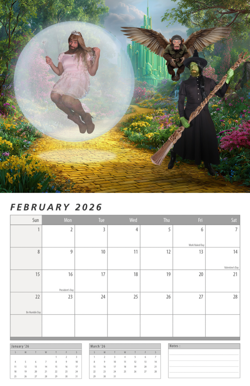 Extra Thirsty 2026 Wall Calendar with Signed Photo Card